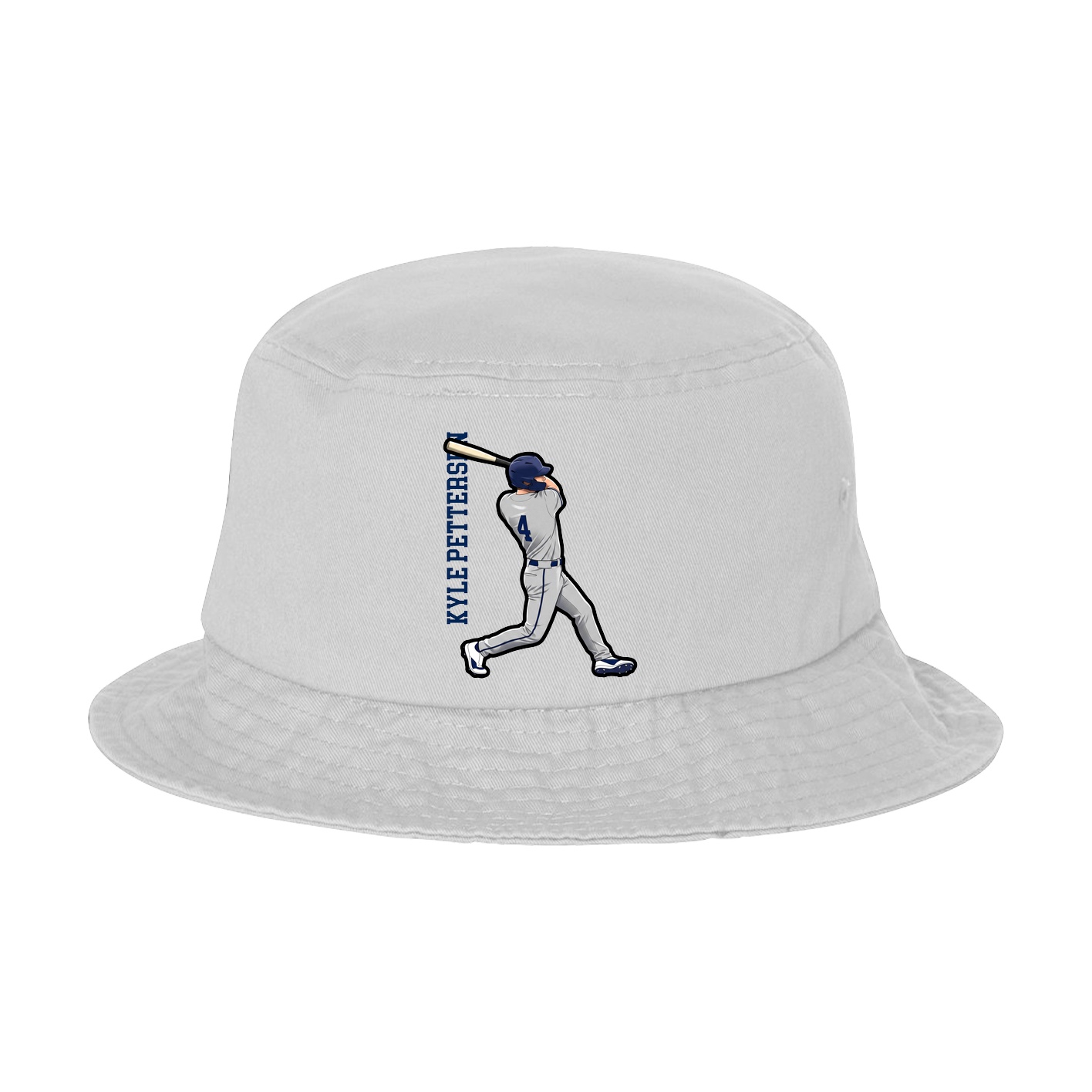Bucket Cap — Name Vertical in White
