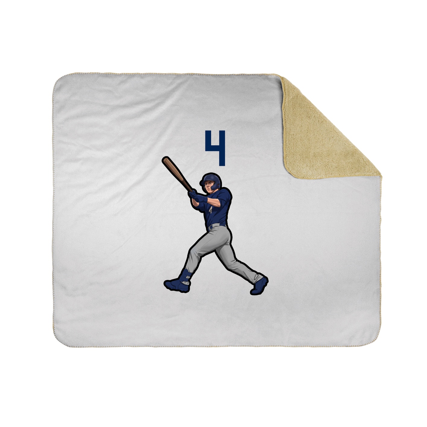 Throw Blanket — Number Top in White