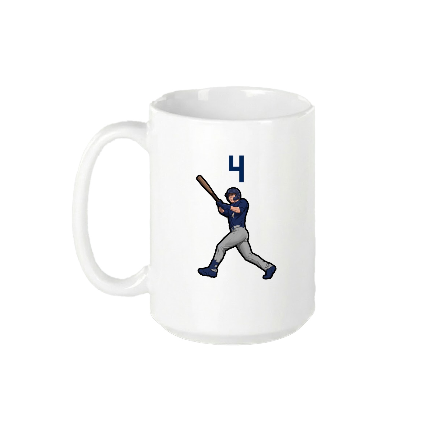 15oz Coffee Mug — Number Top in White