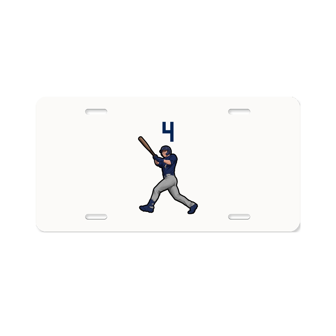 License Plate — Number Top in Classic