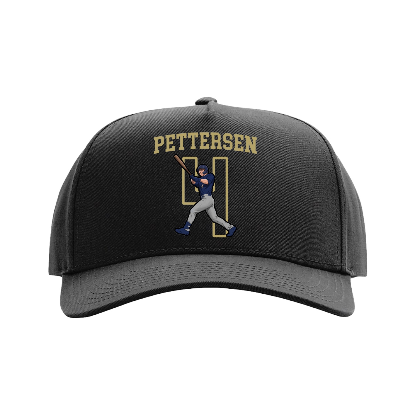 Full Fabric Five-Panel Champ Cap — Shirsey in Black