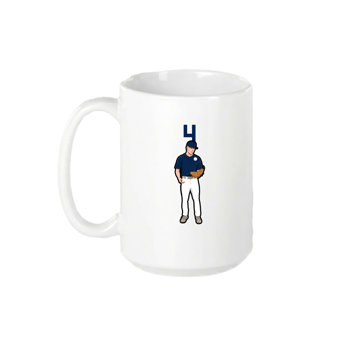15oz Coffee Mug — Number Top in White
