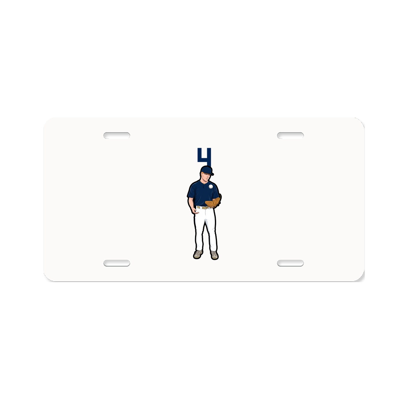 License Plate — Number Top in Classic