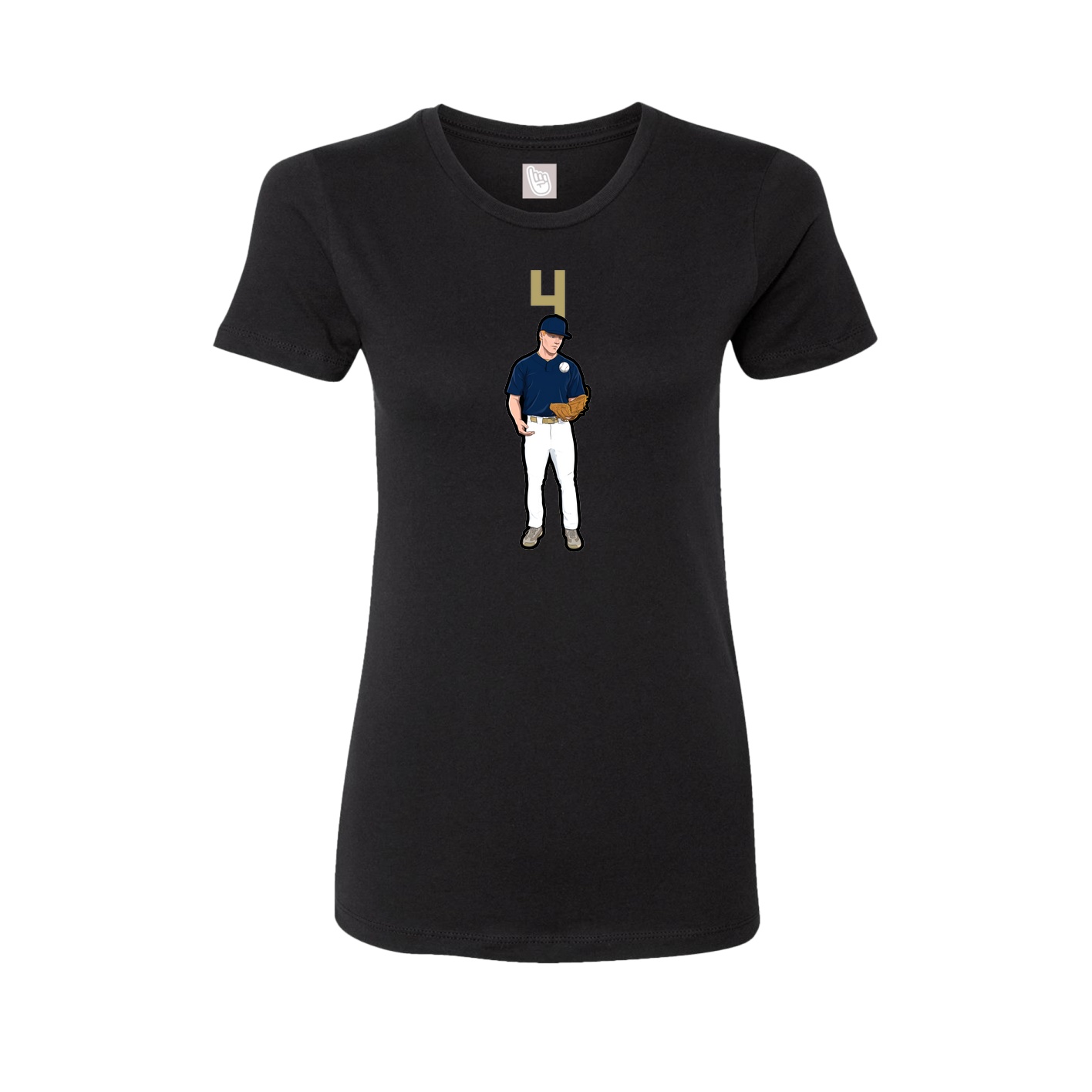 Womens Tee — Number Top in Black