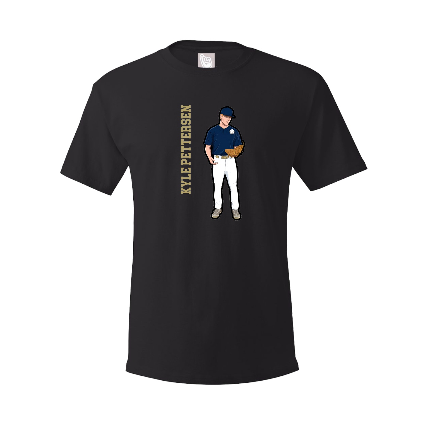 Tee — Name Vertical in Black