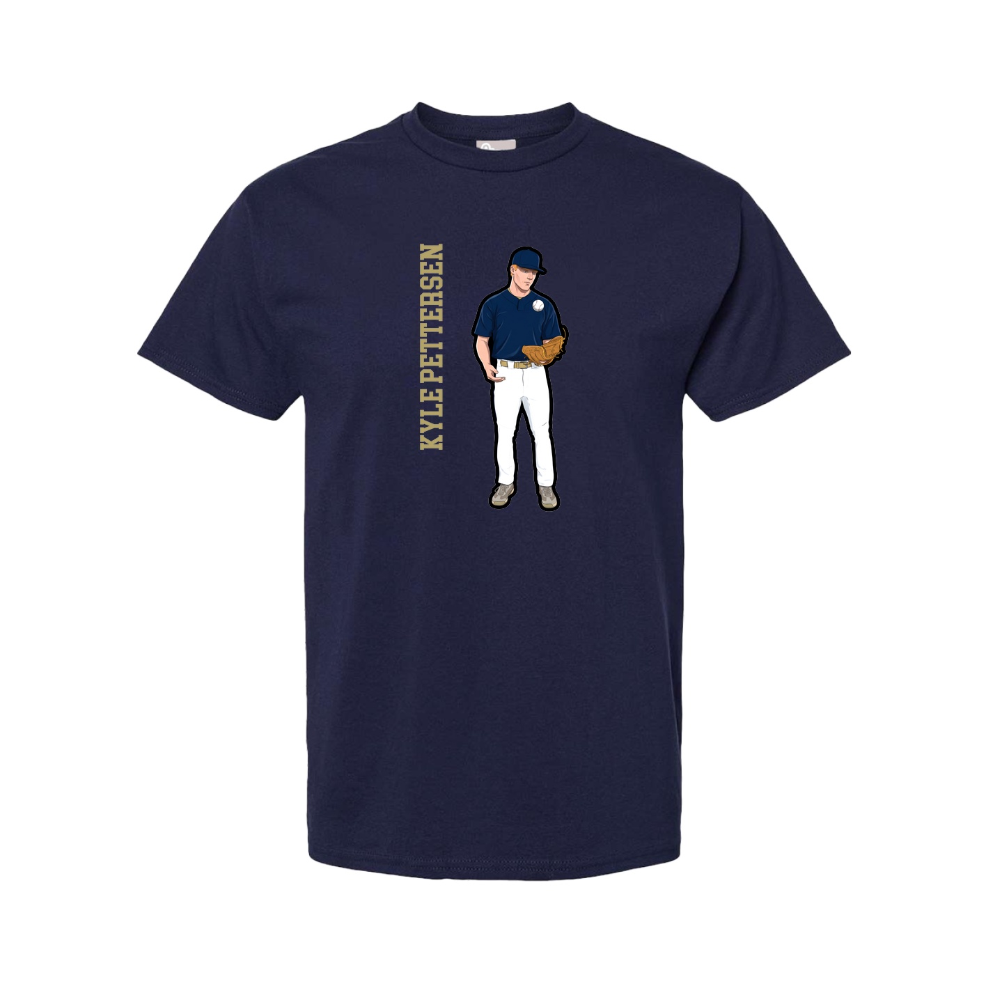 Youth Tee — Name Vertical in Navy