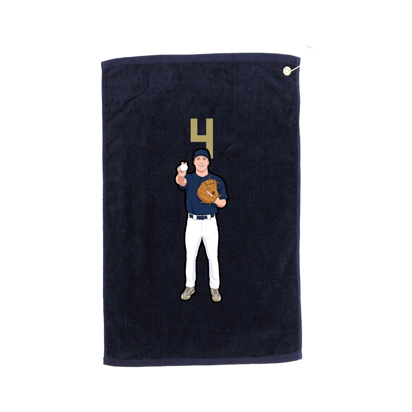 Golf Towel — Number Top in Navy