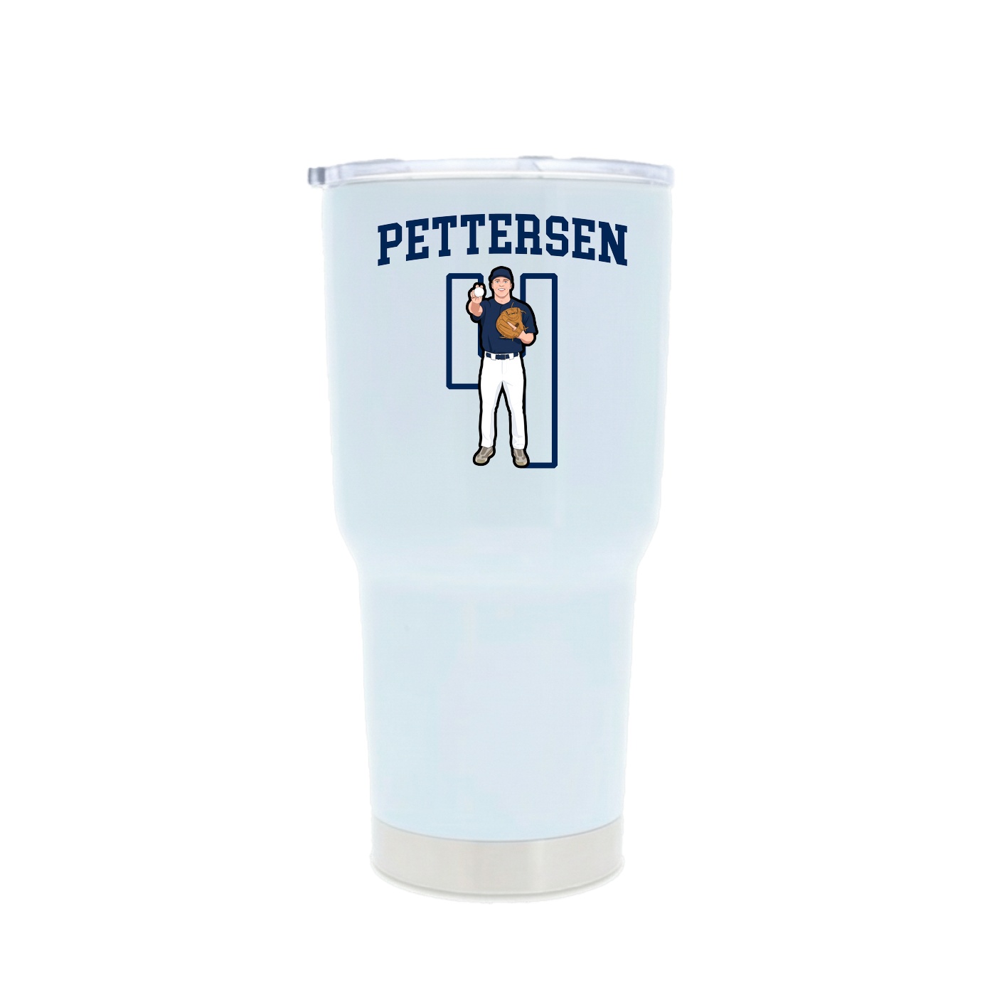 30oz Stainless Steel Tumbler — Shirsey in White