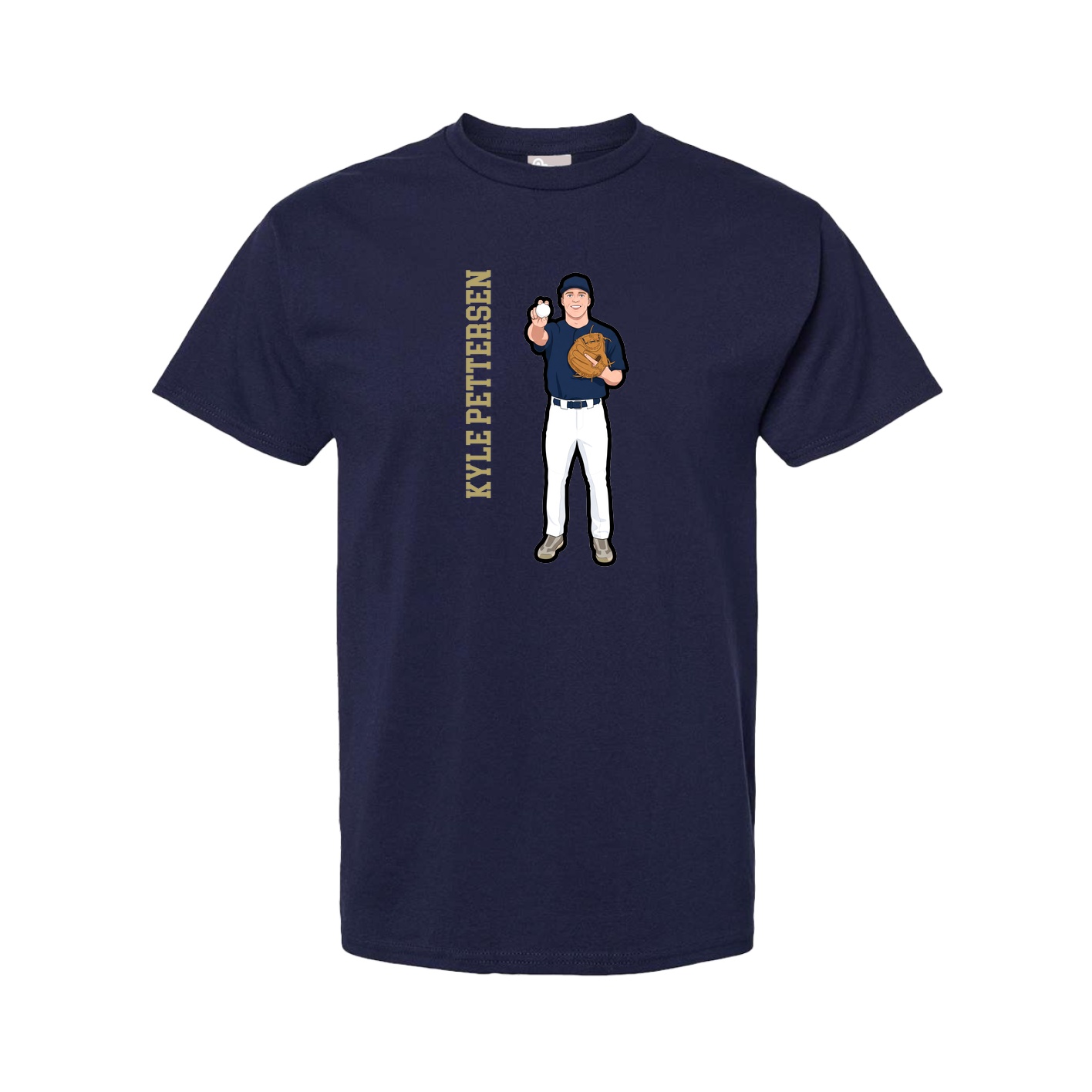 Tee — Name Vertical in Navy