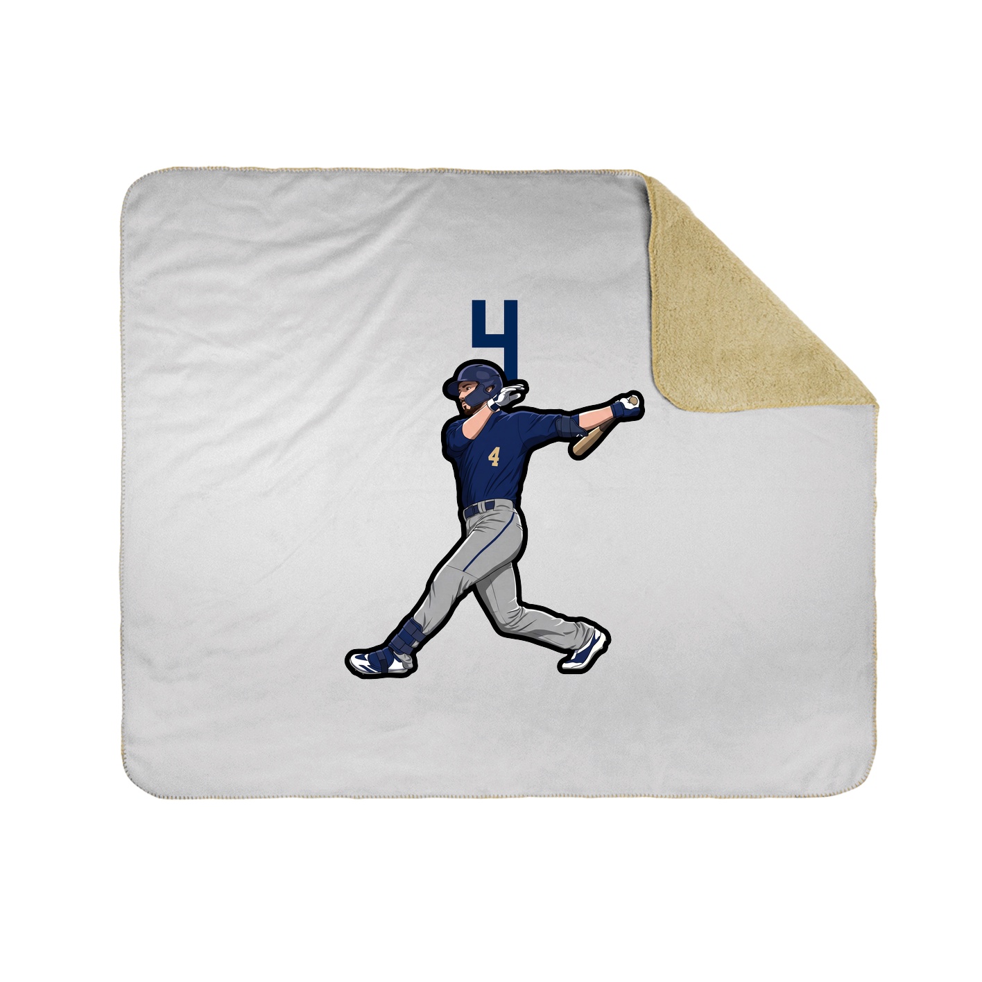 Throw Blanket — Number Top in White