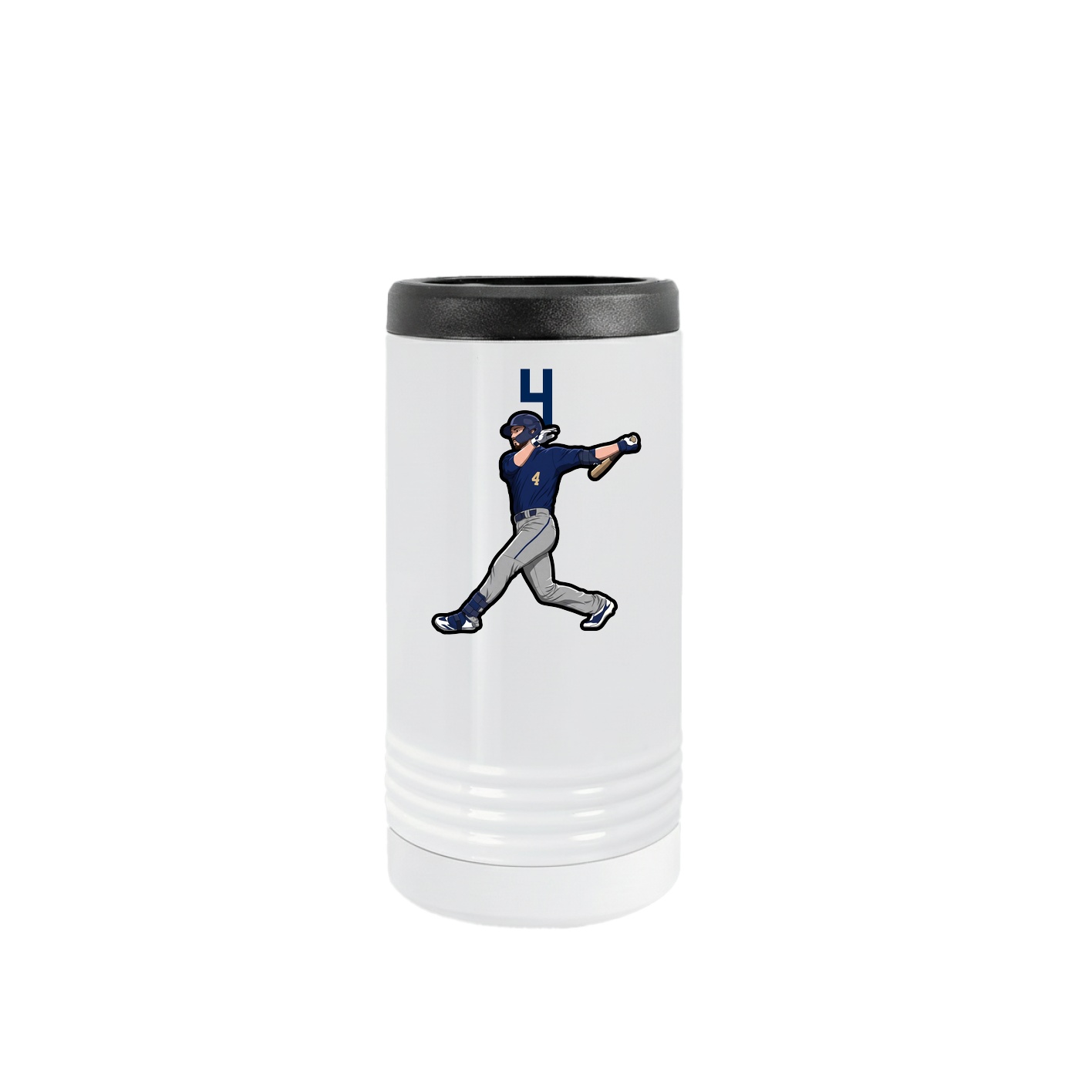 Slim Beverage Holder — Number Top in White