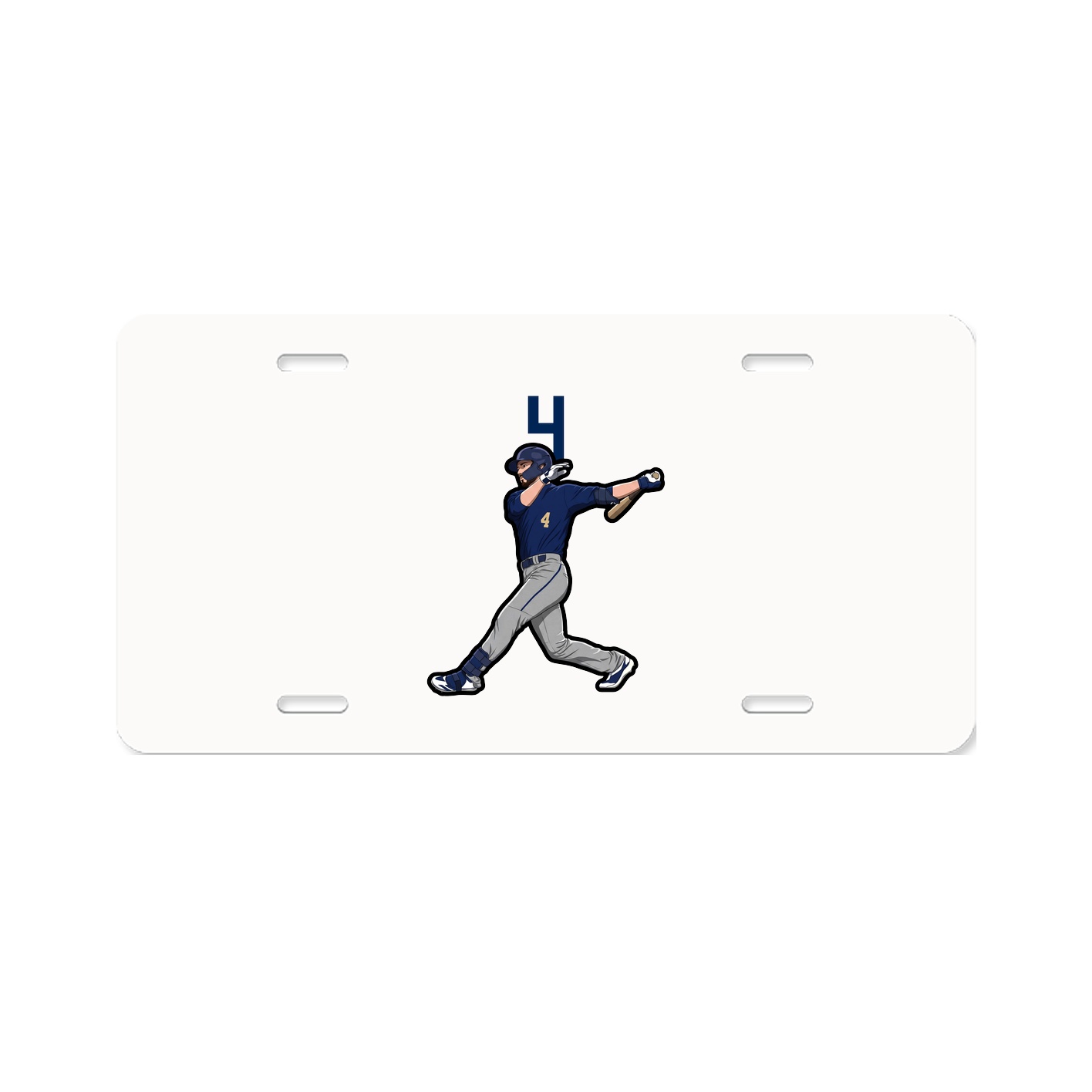 License Plate — Number Top in Classic