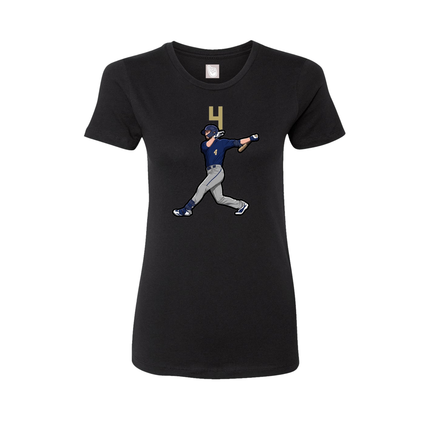 Womens Tee — Number Top in Black