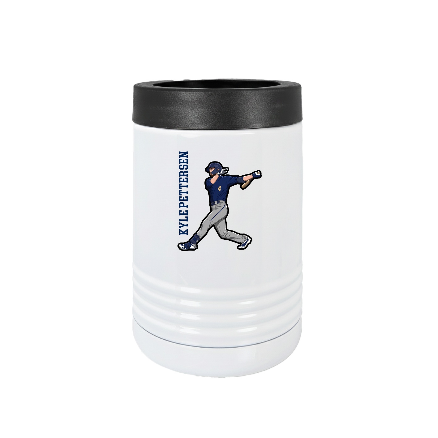 Beverage Holder — Name Vertical in White