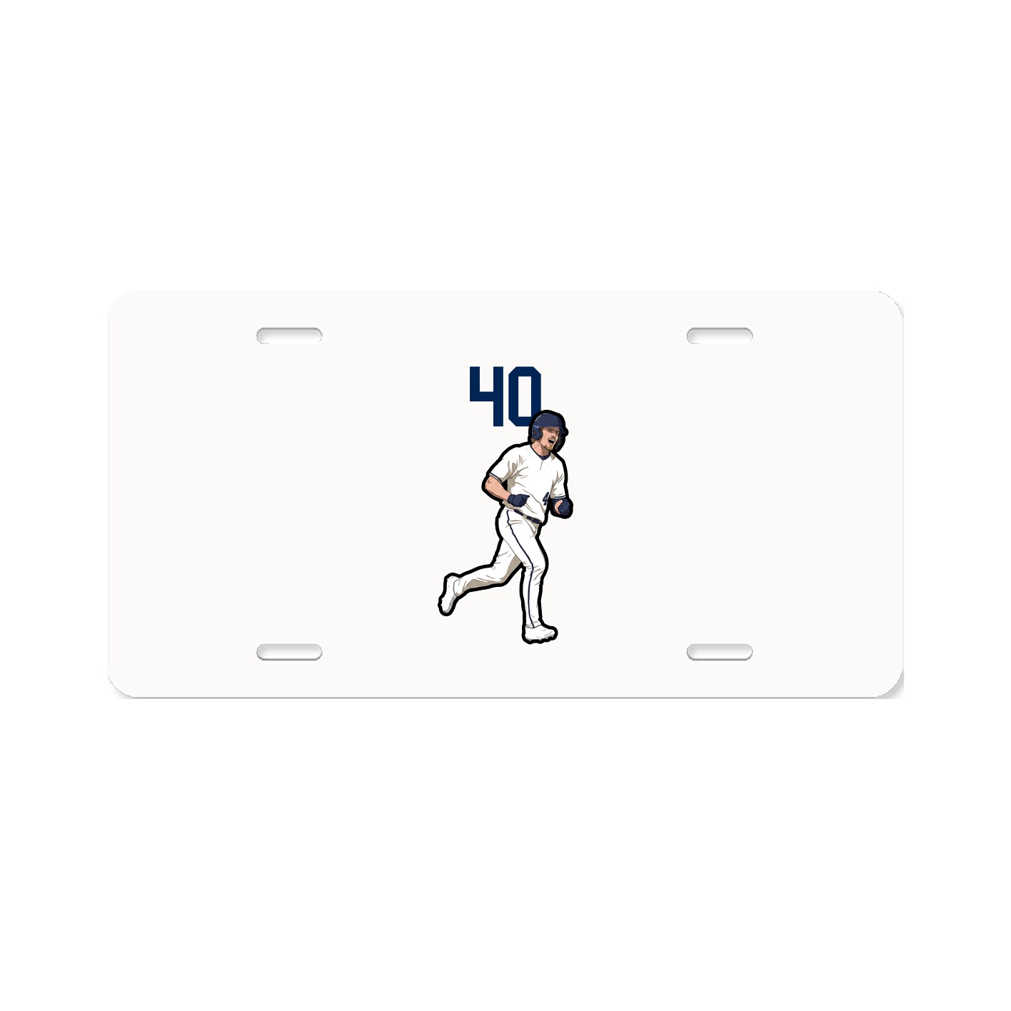 License Plate — Number Top in Classic