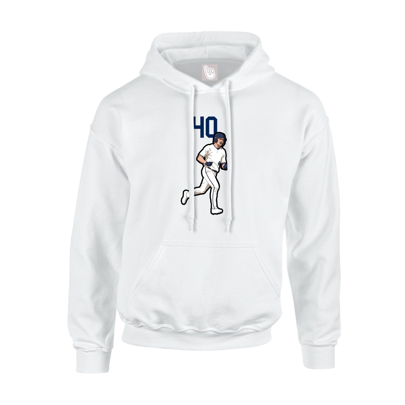 Hoodie — Number Top in White