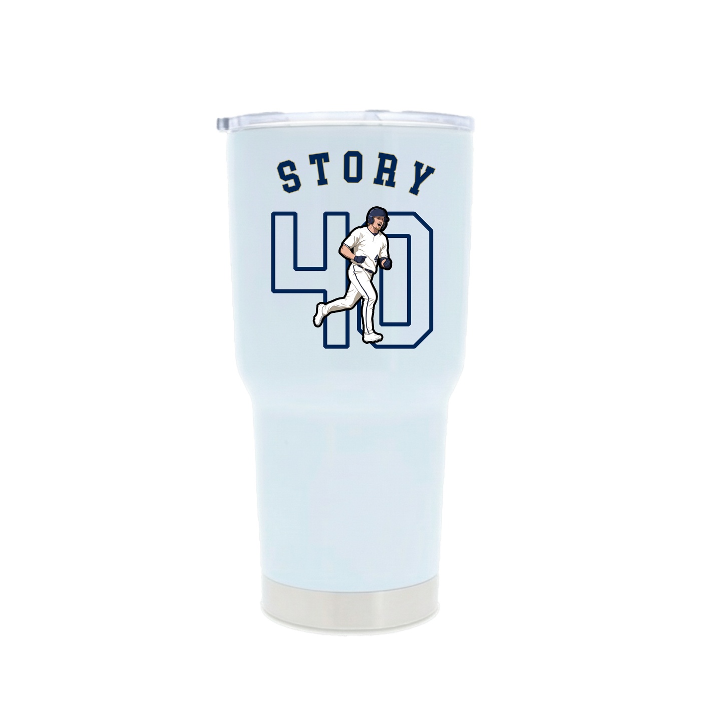30oz Stainless Steel Tumbler — Shirsey Arch in White
