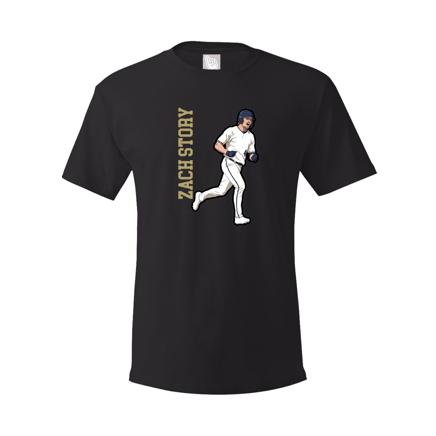 Youth Tee — Name Vertical in Black