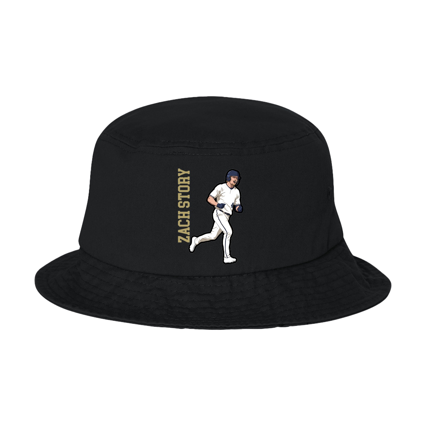 Bucket Cap — Name Vertical in Black