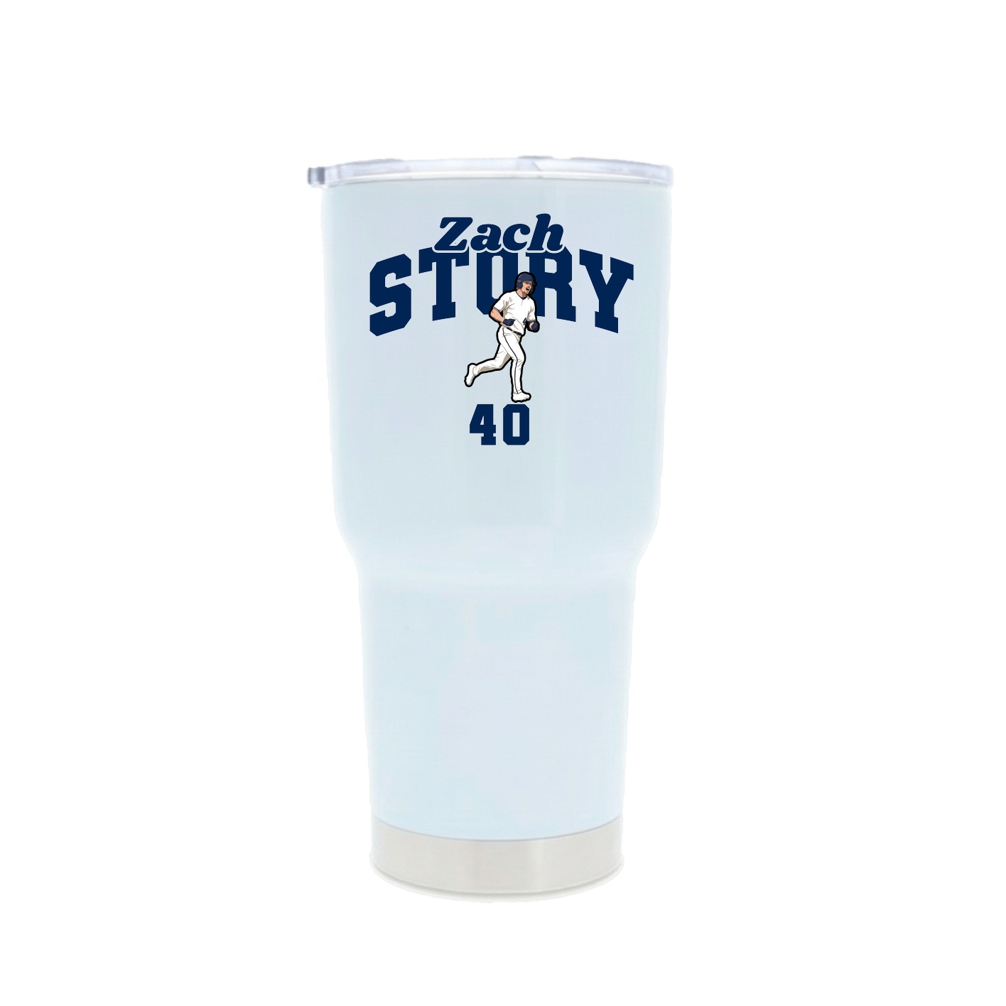 30oz Stainless Steel Tumbler — Signature Arch in White