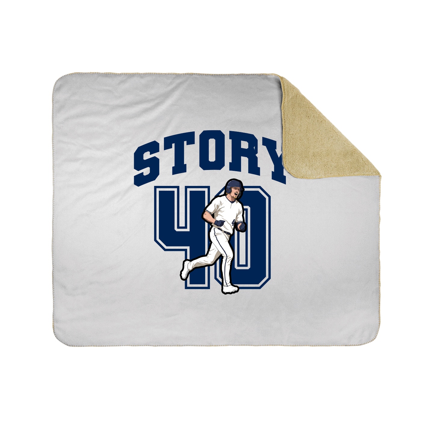 Throw Blanket — Number in White
