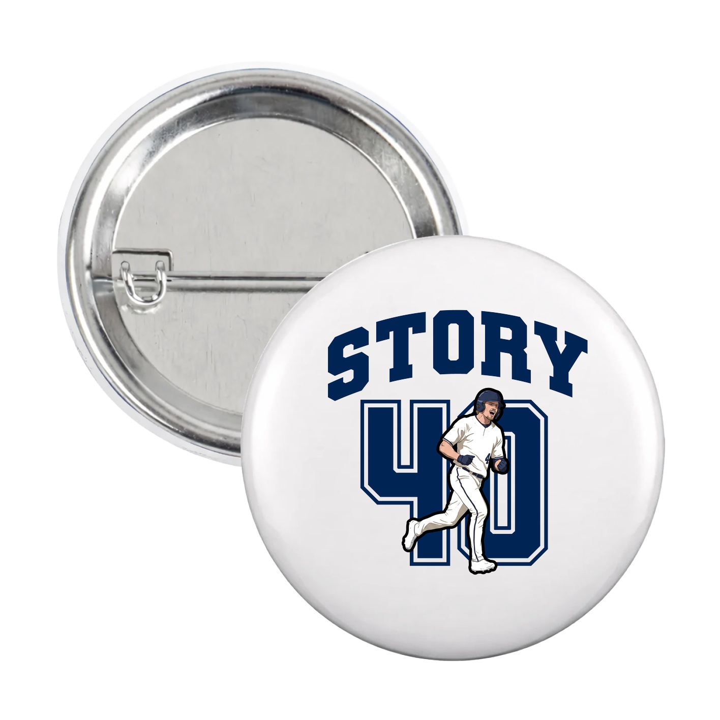 Game Day Button — Number in White