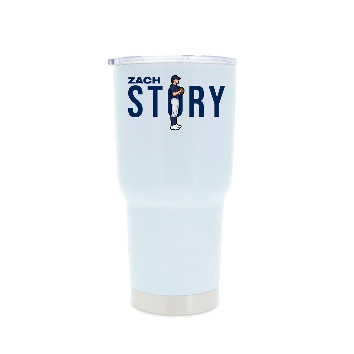 30oz Stainless Steel Tumbler — Player Name in White