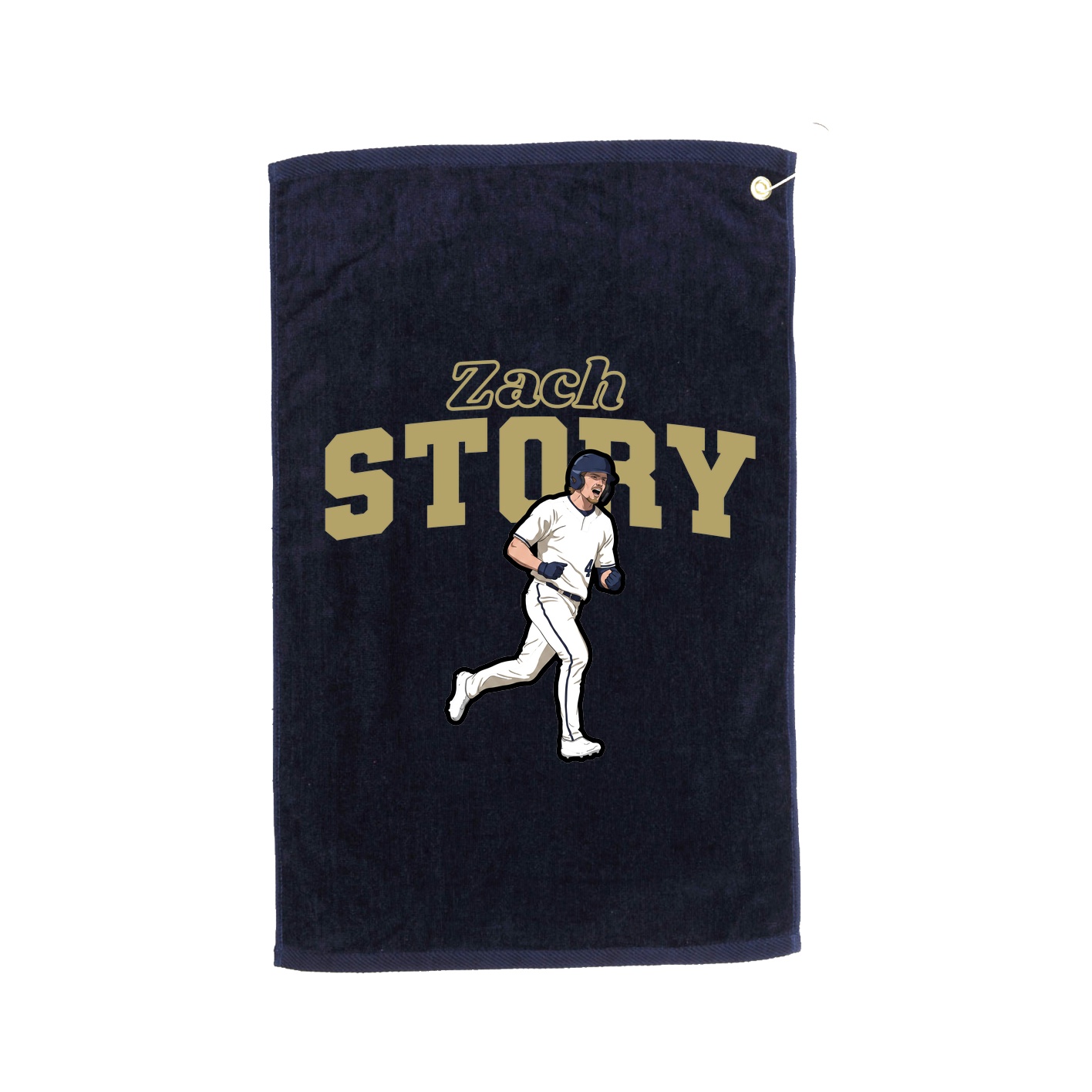 Golf Towel — Name Arch in Navy