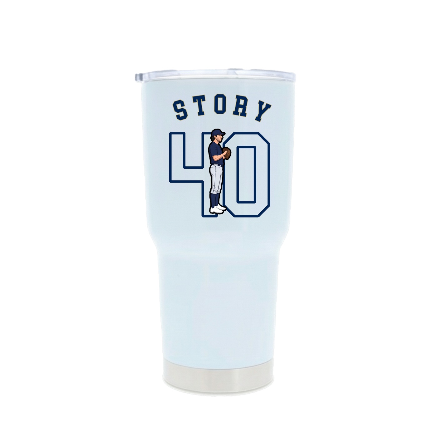 30oz Stainless Steel Tumbler — Shirsey Arch in White