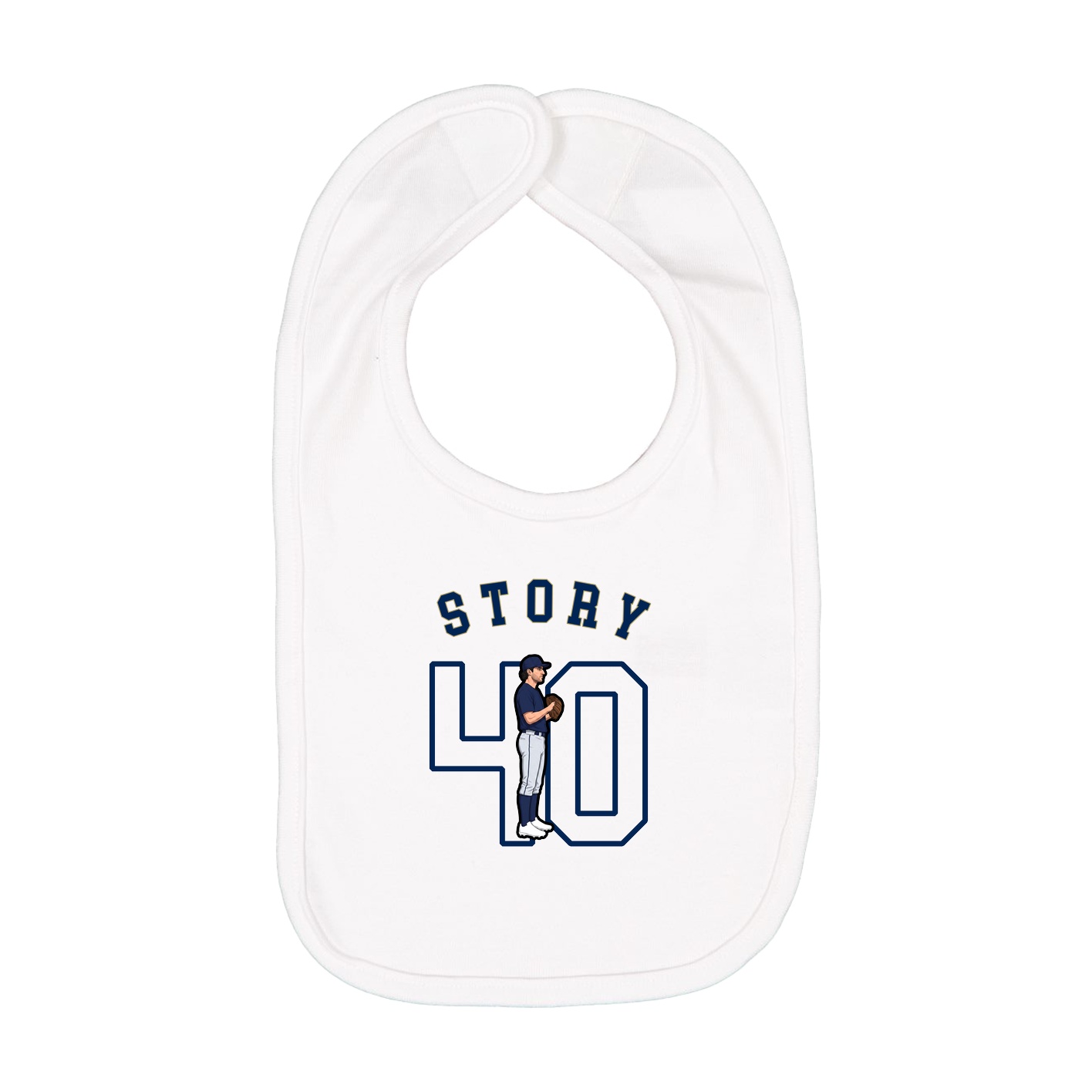 Infant Bib — Shirsey Arch in White