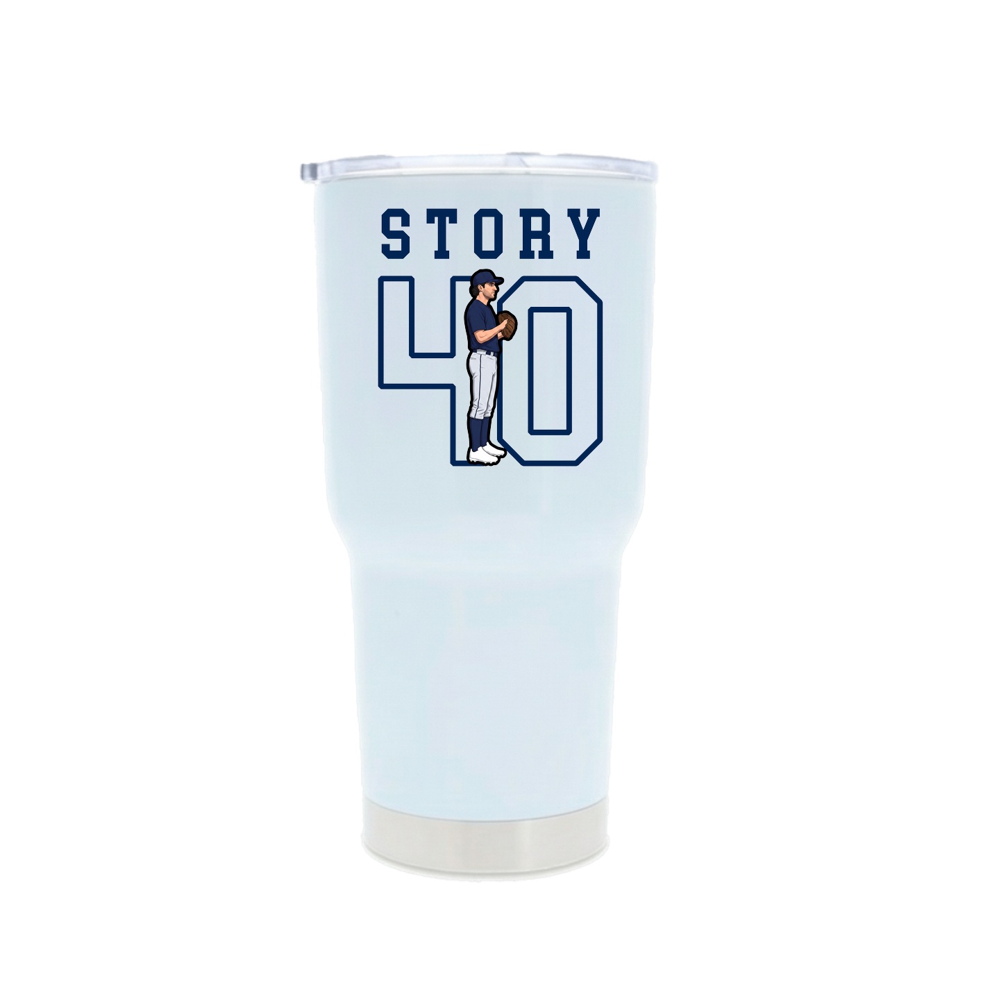 30oz Stainless Steel Tumbler — Shirsey in White