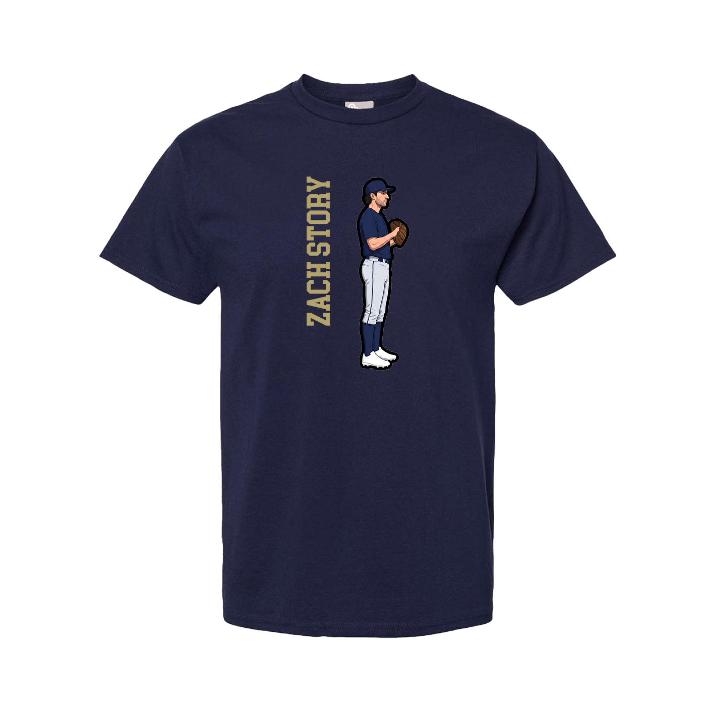 Youth Tee — Name Vertical in Navy