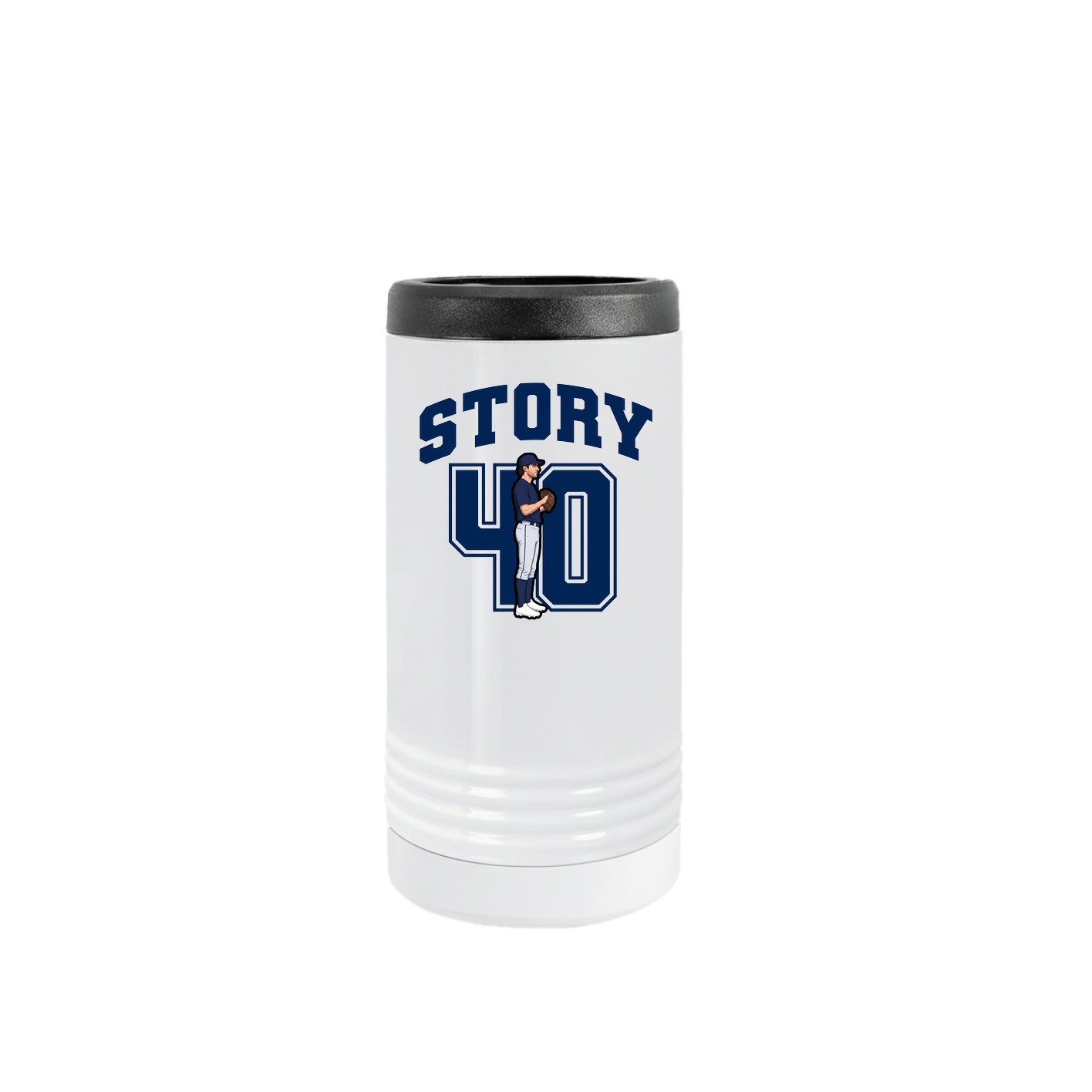 Slim Beverage Holder — Number in White
