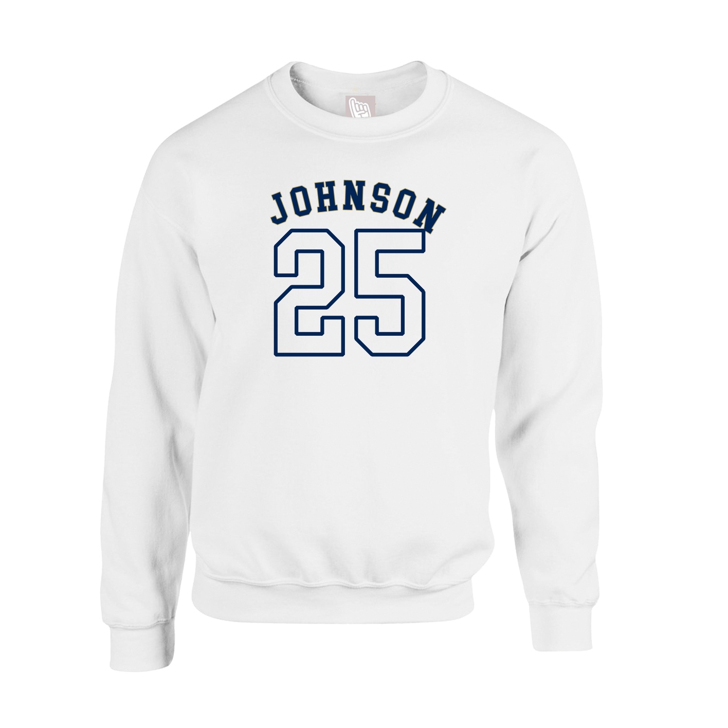 Fleece Crew — Shirsey Arch in White