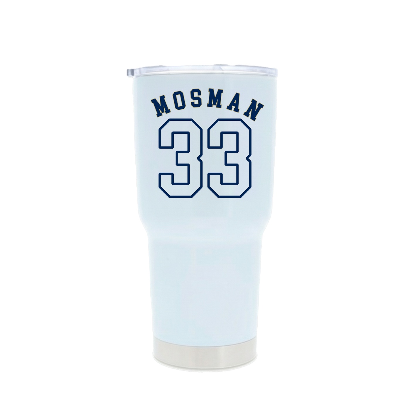 30oz Stainless Steel Tumbler — Shirsey Arch in White