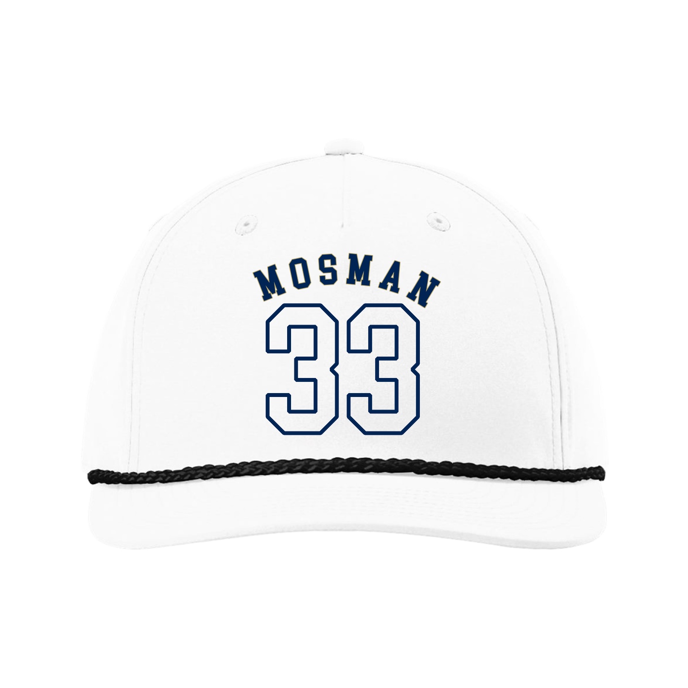 Five-Panel Classic Rope Cap — Shirsey Arch in White