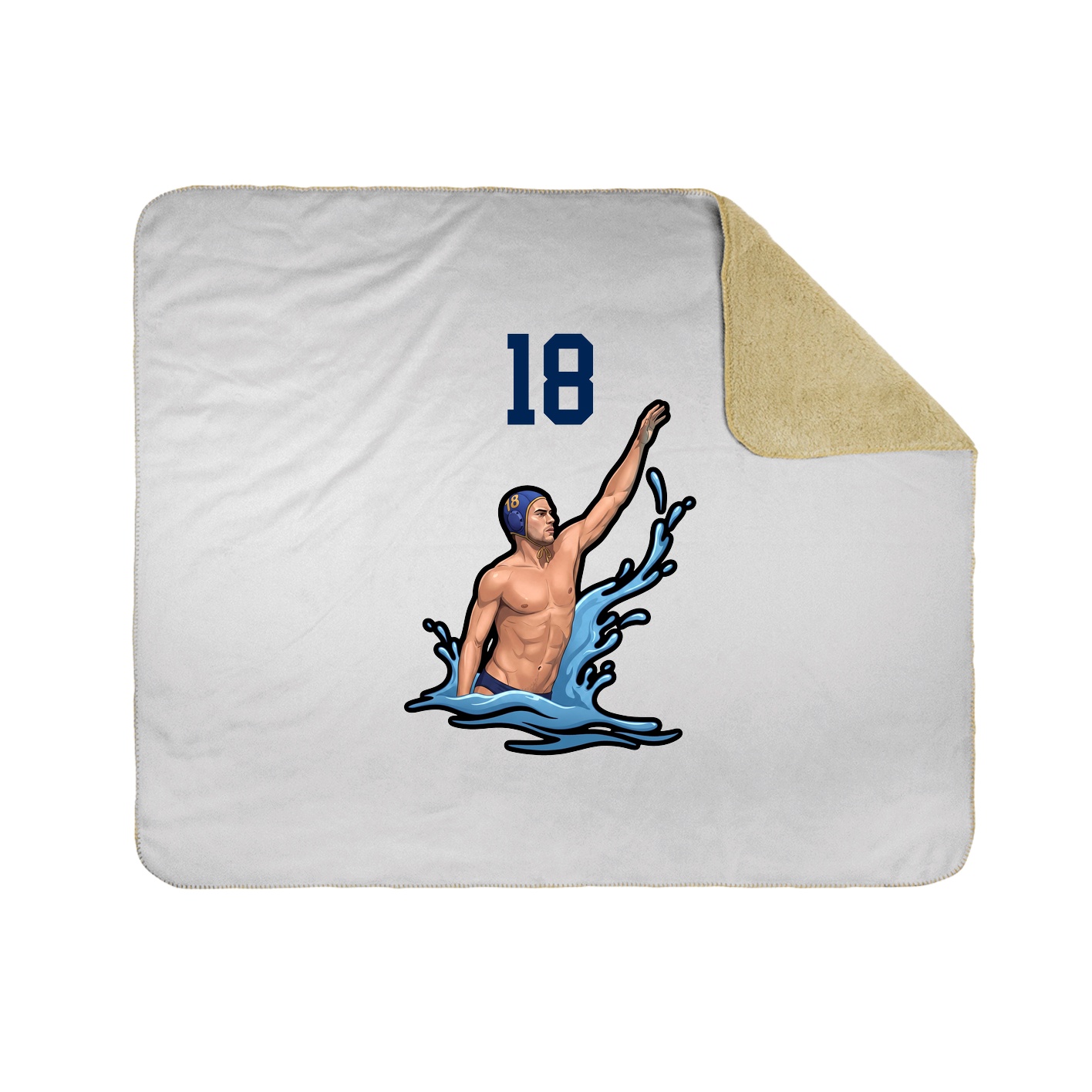 Throw Blanket — Number Top in White