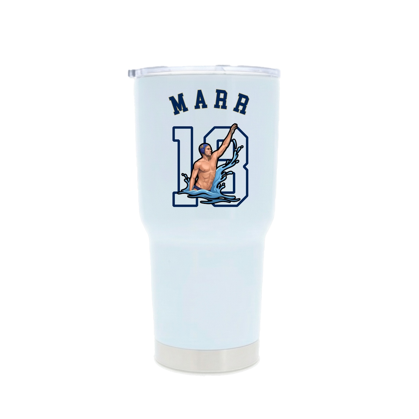 30oz Stainless Steel Tumbler — Shirsey Arch in White