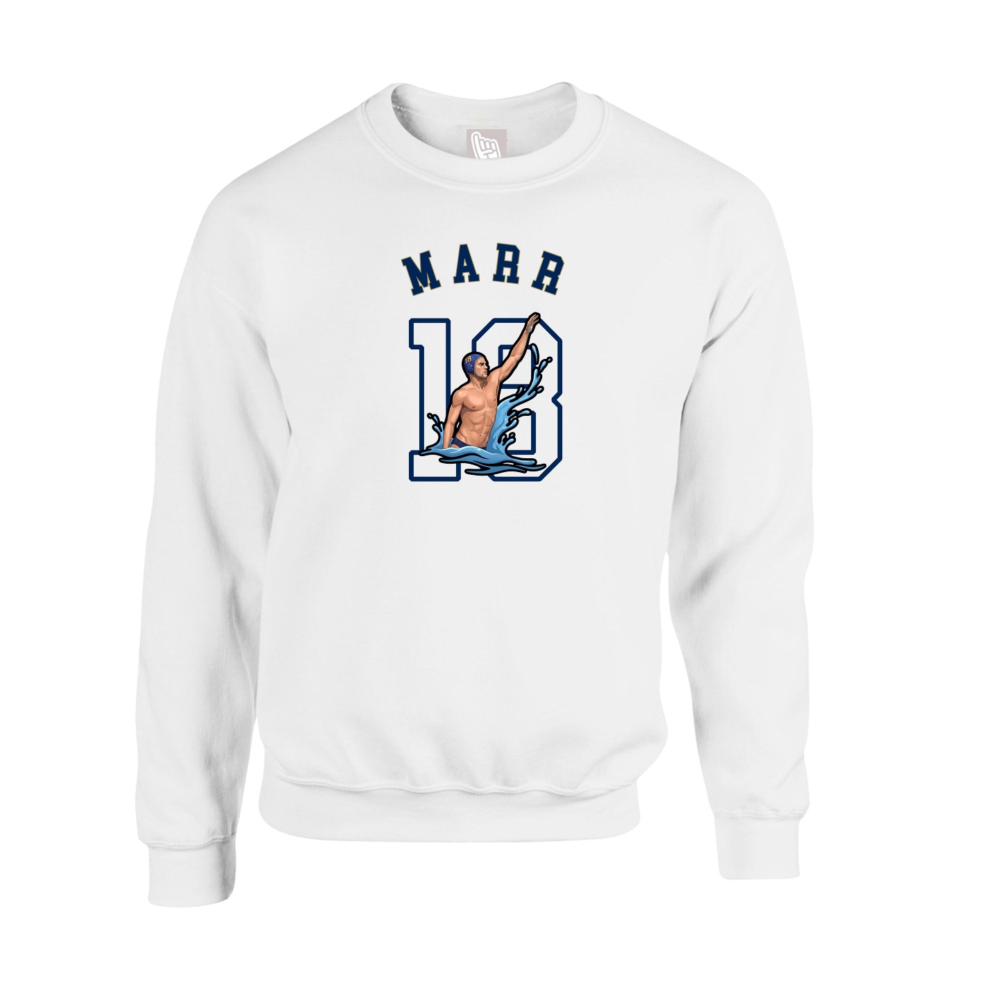 Fleece Crew — Shirsey Arch in White