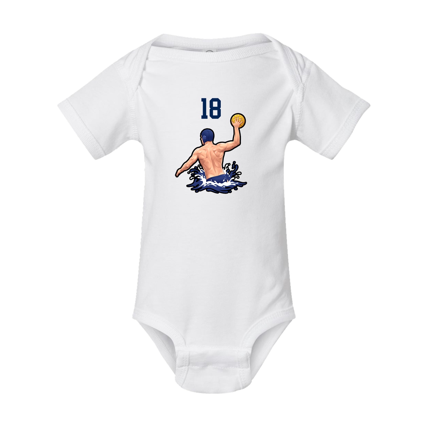 Baby Onesie — Number Top in White