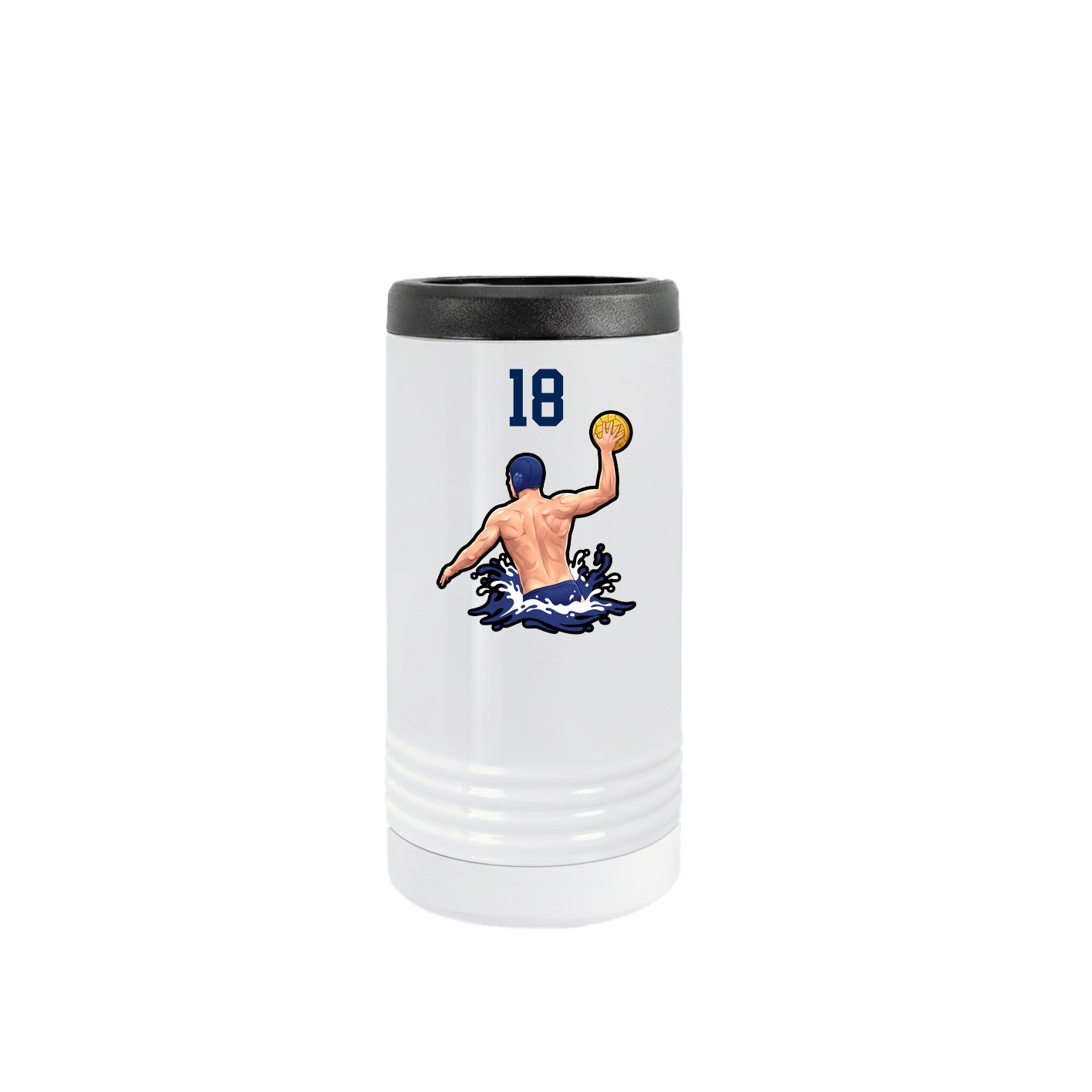 Slim Beverage Holder — Number Top in White