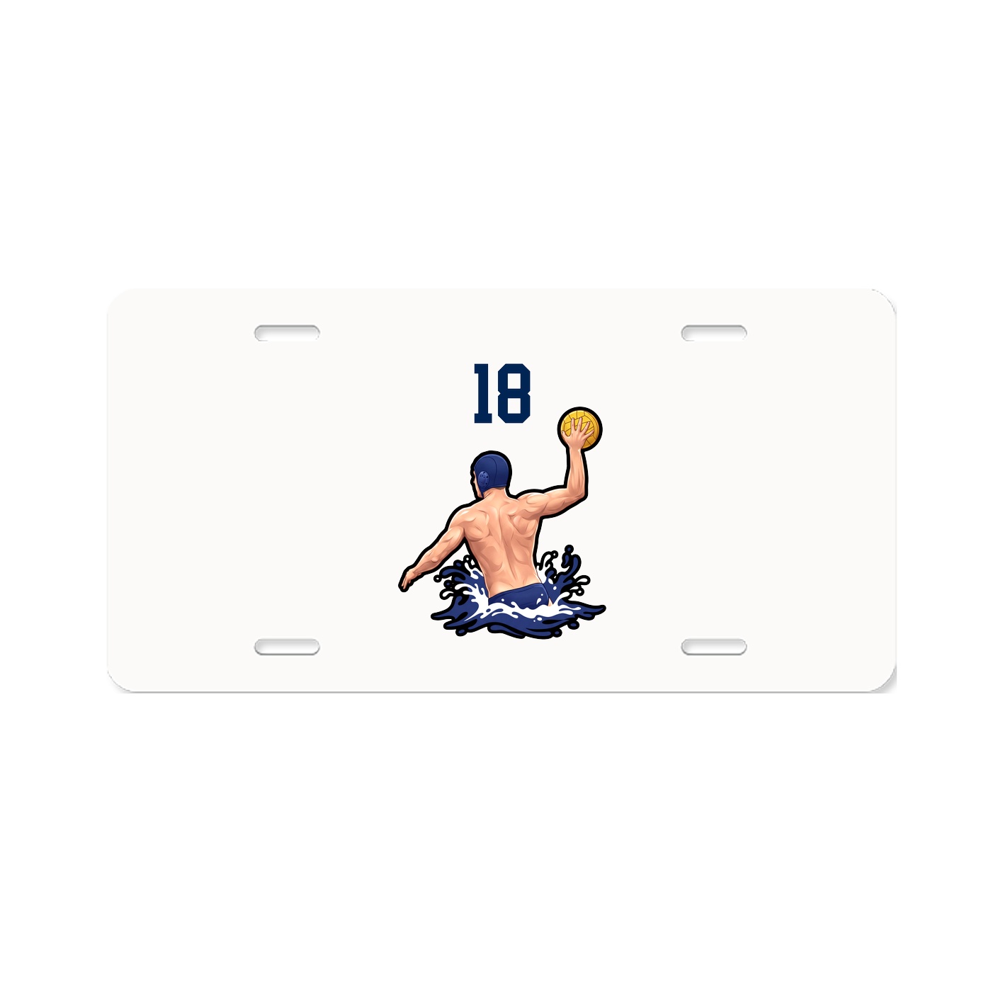 License Plate — Number Top in Classic