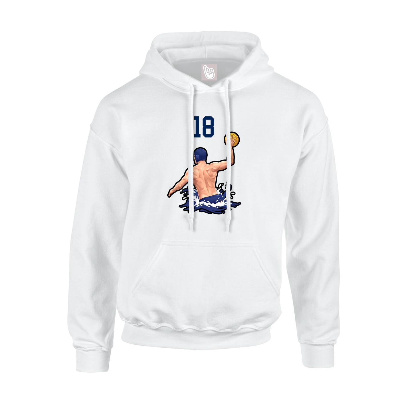 Hoodie — Number Top in White