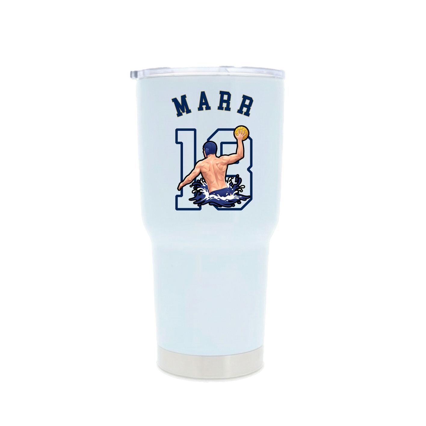 30oz Stainless Steel Tumbler — Shirsey Arch in White