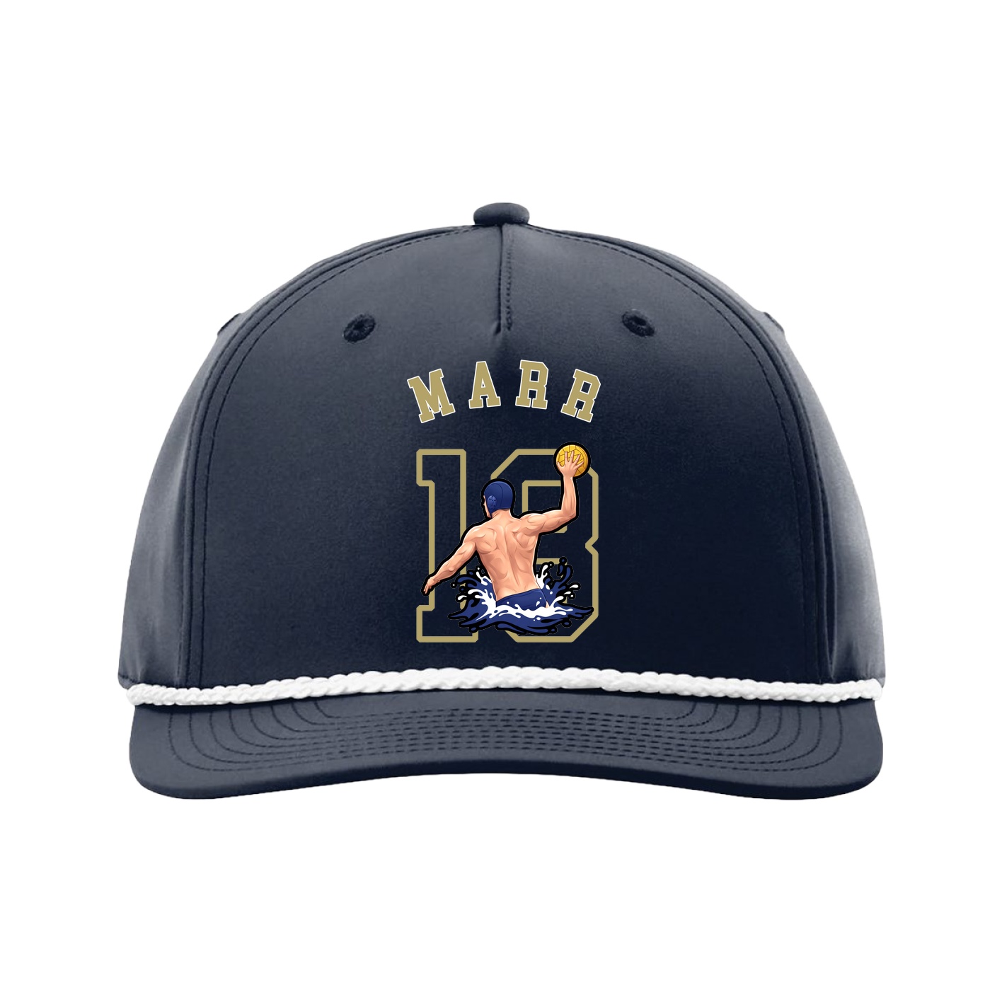 Five-Panel Classic Rope Cap — Shirsey Arch in Navy