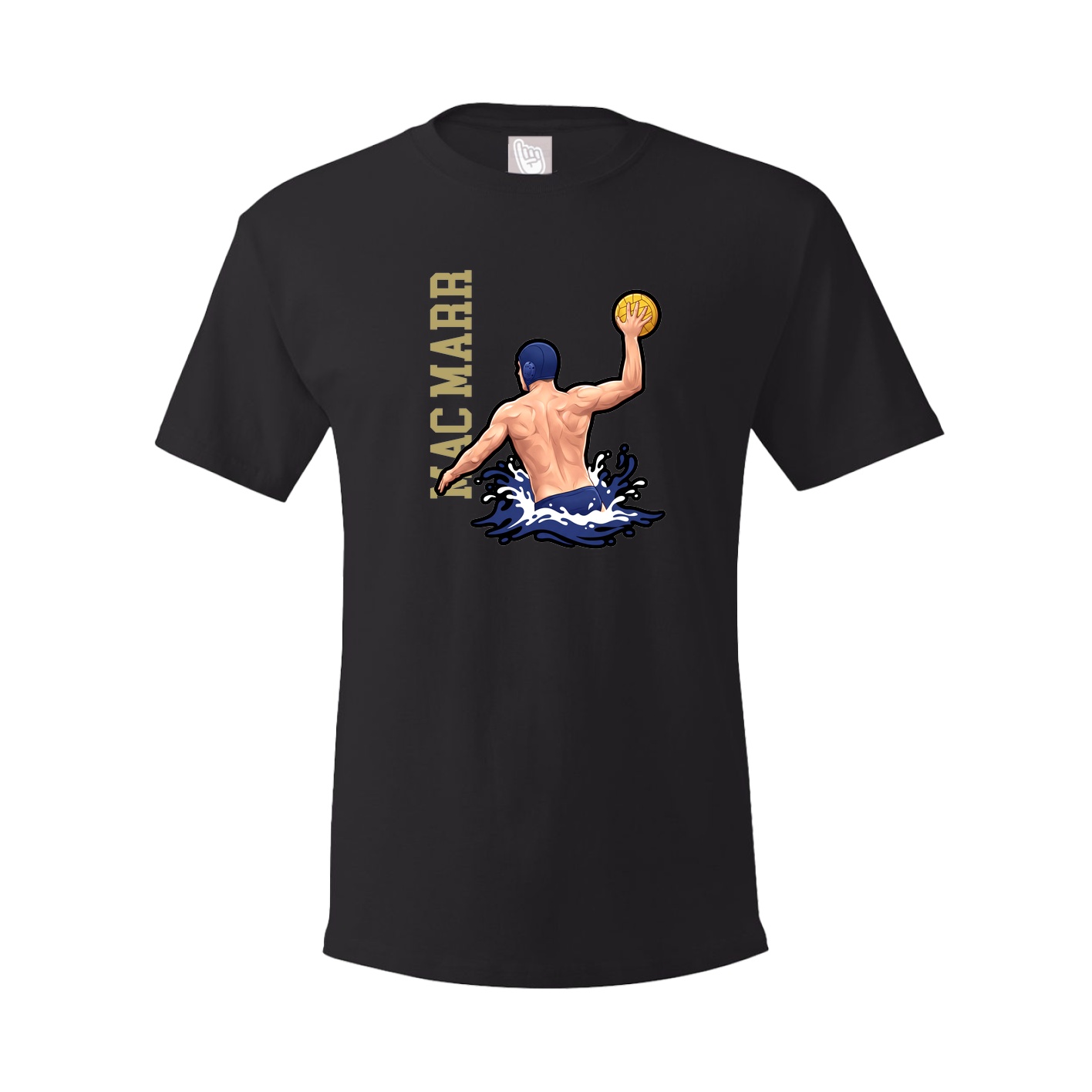 Youth Tee — Name Vertical in Black