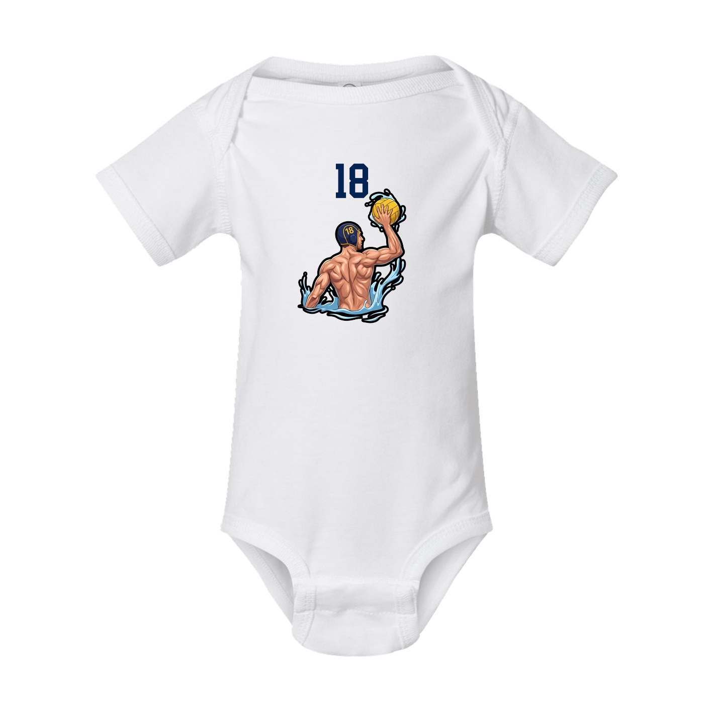 Baby Onesie — Number Top in White