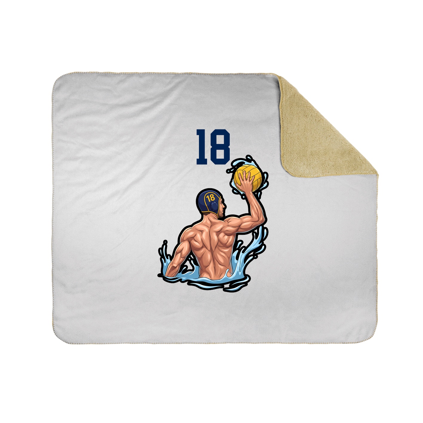 Throw Blanket — Number Top in White