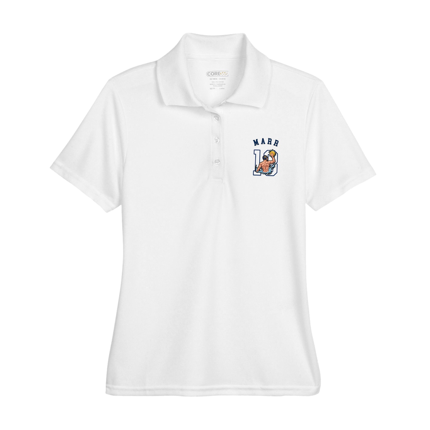 Womens Performance Polo — Shirsey Arch in White