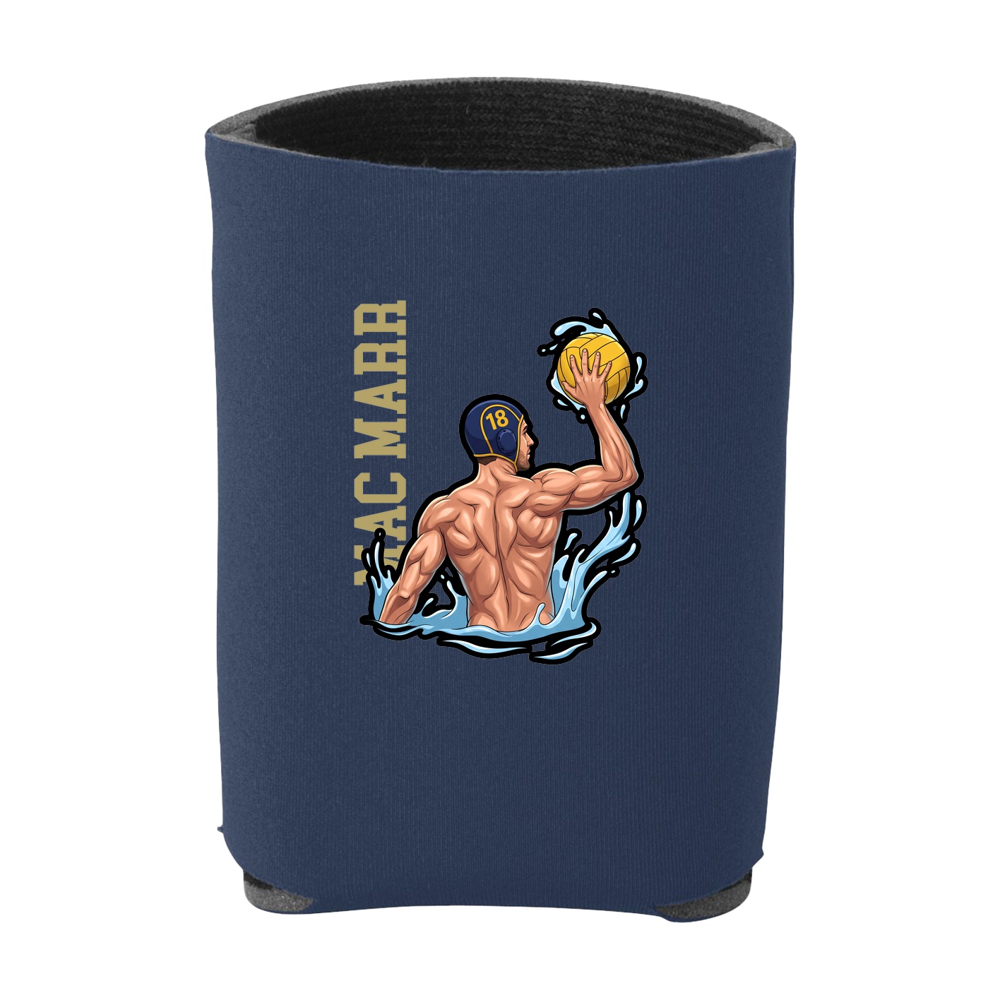 Can Holder — Name Vertical in Navy